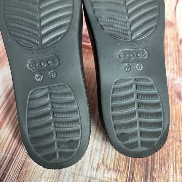 Crocs Classic Platform Wedge Womens Size 6 Black Slide Sandals Open Toe Shoes - Picture 9 of 9